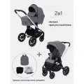 Коляска для новорожденных 2 в 1 MOWBaby ZOOM RA086 Silver Grey
