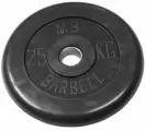 Диск обрезиненный BARBELL MB (металлическая втулка) 25 кг / диаметр 51 мм