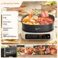 Bear Electric Hot Pot and Cooker, Hot Pot Special Pot, Electric Cooker Hot Pot Separate Type, Hot Pot Yin Yang Pot, One Pot Dual Flavor, 5.5 Minutes Fast Boiling DHG-Q65W2