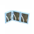 Рамка тройная вертикальная 15х21 см голубой вставка - пластик багет 1302