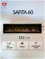 Электрокамин SAFITA 60 (супер-Led пламя, multi-color подсветка пламени и дров, пульт, звук, обогрев) Diamond, Saphir