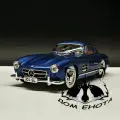 Машинка Mercedes 300SL Gullwing (W198 I)1954. Металлическая модель автомобиля Мерседес 300 классический синий 21см. Инерционная игрушка машина 1:24