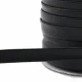 Косая бейка, кожзам, 10мм*45м (черный)