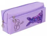 Комплект 4 шт, Пенал-косметичка юнландия, 2 отделения, мягкий, Зайка, фиолетовый, 20х7х9 см, 228989