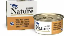 PRIME NATURE консервы для взрослых кошек с тунцом и сурими, в желе 12 шт х 85г