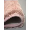 Коврики в ванну туалет не скользящий длинный ворс с вырезом Bath Plus Тиволи 90х60 розовый