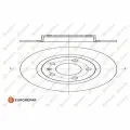 Диск тормозной задний EUROREPAR 1618886480 для Opel Corsa