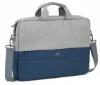 Сумка RIVACASE 7532grey/darkblue, для ноутбука 15,6, полиэстер, защита от воды, плечевой ремень
