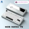 Игровая клавиатура WOB Rainy 75, (HMX Violet), Английская раскладка, серебристо-белая