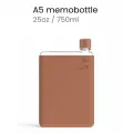 Бутылка с силиконовым чехлом Memobottle A5, коричневый