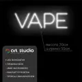 ART Studio Неоновая вывеска Vape 20х50 см для бара и табачного магазина на подложке из акрила