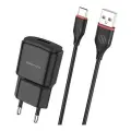 Сетевое зарядное устройство Borofone BA48A Orion + кабель USB Type-C, Global, черный