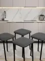 Табурет для кухни 4 шт мягкий квадратный экокожа