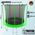 Батут детский с защитной сеткой Domsen Fitness Gravity Light 8 FT (244 см) уличный, каркасный, для дачи, для улицы