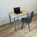 Письменный стол Компьютерный Дуб 100*70 см. Ножки серый хром