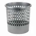 Корзина для бумаг 11л Staff Basic, круглая сетчатая, серая (237918), 20шт.
