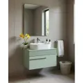 Мебель для ванной Вудлайн 65, оливковый, раковина Нова, зеркало Руан 60х80