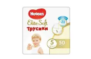 Подгузники-трусики Huggies Elite Soft, New, размер 5, 12-17 кг, 50 шт (9401488)