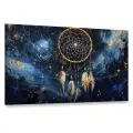 Картина на холсте интерьерная 100х60 см, Сюрреализм, ловец снов, звездное небо, созвездия, туманности