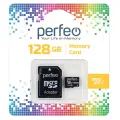 Карта памяти Perfeo microSDXC 128 ГБ Class 10, UHS-I, 1 шт., черный
