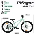 Подростковый велосипед Pifagor Level Up 24 мятный матовый