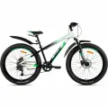 Велосипед SITIS CROSSER 26 HD (2024) Black-White-Green для мальчиков, алюминиевая рама, дисковые гидравлические