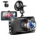 Автомобильный видеорегистратор с 2 камерами / Разрешение Full HD / Датчик удара G-Sensor / WDR / Камера заднего вида для парковки авто