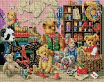 Алмазная мозаика Белоснежка Плюшевая коллекция / 40х50 см / На подрамнике / Полная выкладка / Игрушки / Мишки