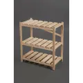 Стеллаж деревянный для дома 610х610х280 мм / Подставка деревянная на 3 полки