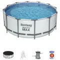 Бассейн каркасный Bestway Steel Pro Max 56438, размер 457х122 см, объем 16015 л.