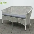 Скамейка для сада Селигер, плетеная из искусственного ротанга, с подушкой