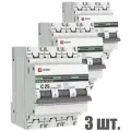 Автоматический выключатель EKF 3P 25А (C) 4,5kA ВА 47-63 EKF PROxima 3 штуки