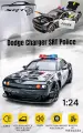 Коллекционная масштабная модель Dodge Charger SRT Hellcat 1:24 (металл, свет, звук)