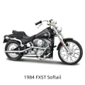 Металлическая Модель микромотоцикла 1:18 Harley-Davidson 1984 FXST Softail