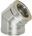 Отвод Дымок 45° х d115х200 мм с изоляцией AISI 439