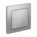 1-клавишный выключатель Systeme Electric AtlasDesign Алюминий сх.1, 10АХ, в сборе SE ATN000312