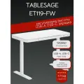 Стол письменный TableSage ET119-FW, регулировка высоты, белый, белый