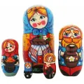 Матрешка деревянная Каравай, 5 мест, 18см / Развивающие детские игрушки