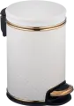 Мусорное ведро Geralis V-PWG-M белое, золото, 3 л