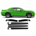 Наклейка для Dodge Challenger 2011-2020 (полосы 6 шт.) черный матовый