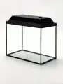 Аквариум Прямоугольный с крышкой, 35 литров, 42 х 25 х 33/38 см, чёрный