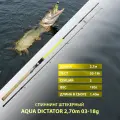 Спиннинг штекерный AQUA Dictator, длина 2,70 метра, тест 3-18 грамм