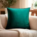 Наволочка декративная Этель кант 45*45 изумрудный, 100% пэ, велюр