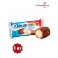 Конфеты самый умный Хрустящие конфетки из мягкой карамели с молочной начинкой пралине, 1 кг , Сладуница