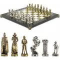Шахматы подарочные Рыцари 36х36 см мрамор змеевик 120724