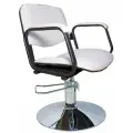Кресло парикмахерское Kontakt гидравлика диск белое