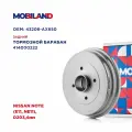 Тормозной барабан MOBILAND 414000222, для Nissan Micra/Note, задний, серый чугун