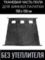 Тканевая часть пола 150х150см, для зимней палатки Куб, с 3 отверстиями для лунок, оксфорд 210, без утеплителя