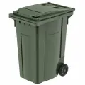 Контейнер для мусора 360 л на колесах, зеленый