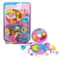 Polly Pocket, куклы и игровой набор, игрушки-единороги, Приключение в Спаркл-Коув, компактный плавучий единорог
